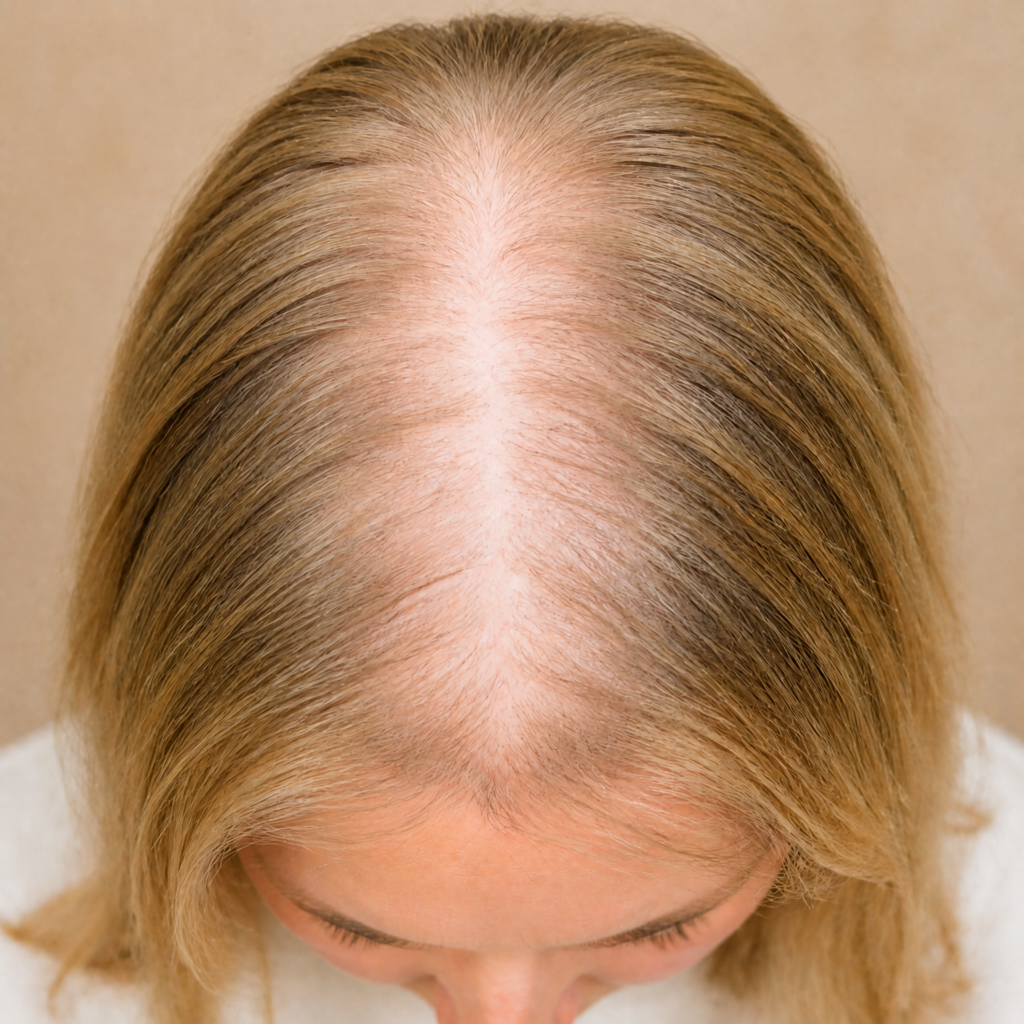 Hair part before FELT, week 0