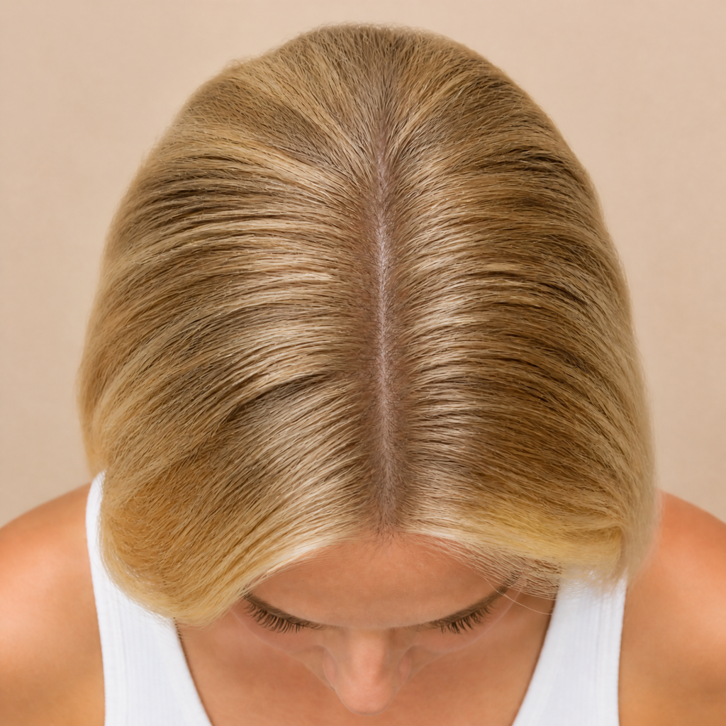 Hair part after FELT, week 7